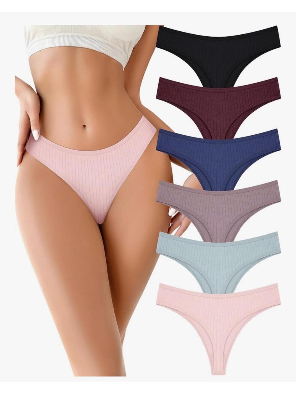 NWT Pack of 14 FineToo Cotton Thongs - Large - Picture 3 of 5